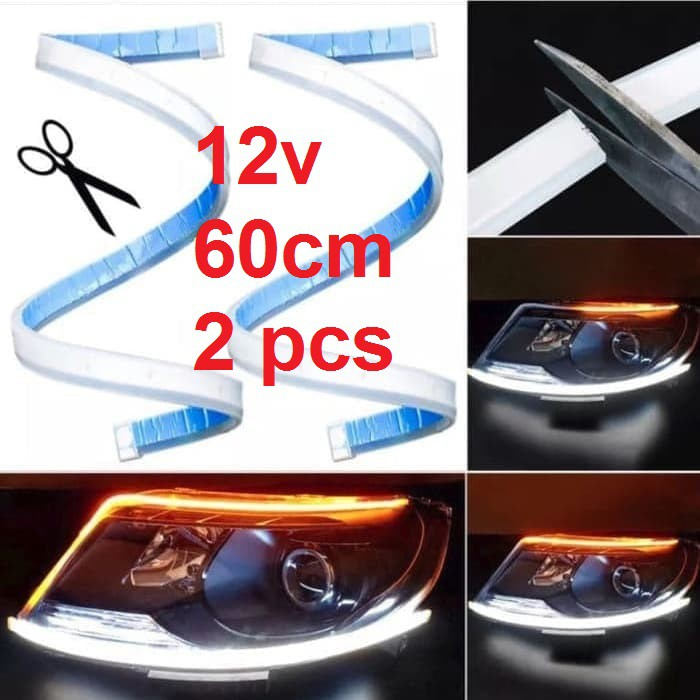 Lampu Alis LED Drl Lampu Runing Turning Led Headlamp Mobil Lampu Depan