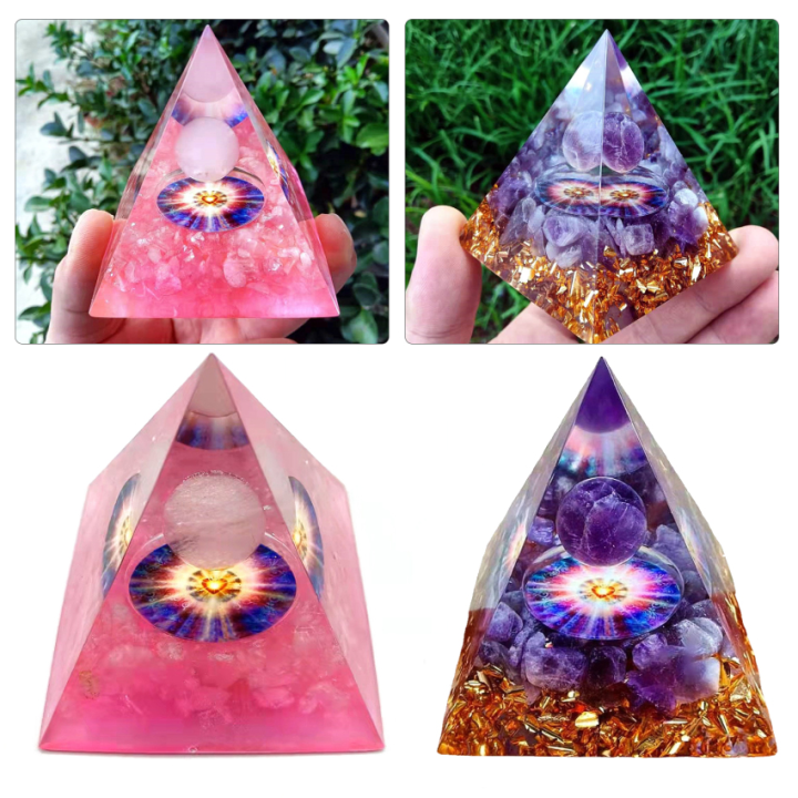 Pyramids Amethyst Nubian Orgone Healing Crystal Pyramid Energy