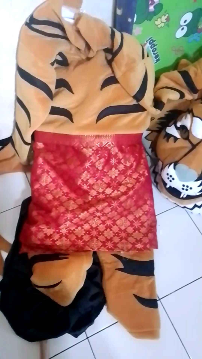 Kostum Badut Maskot Harimau Lazada Indonesia