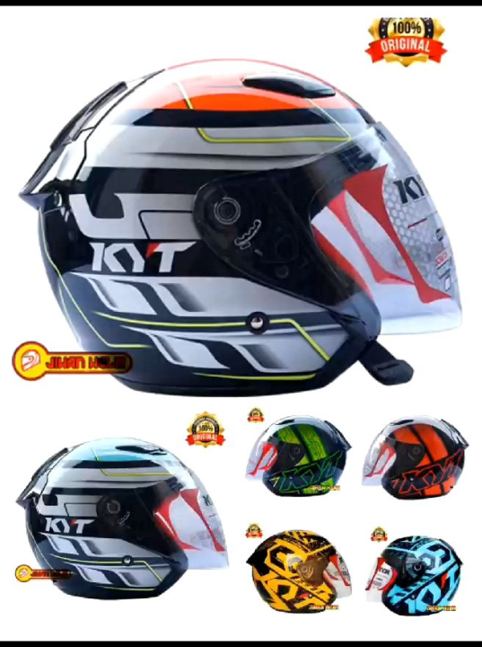 Helm Helm Kyt Half Face Dj Maru Black Red Doff Terbaru Lazada