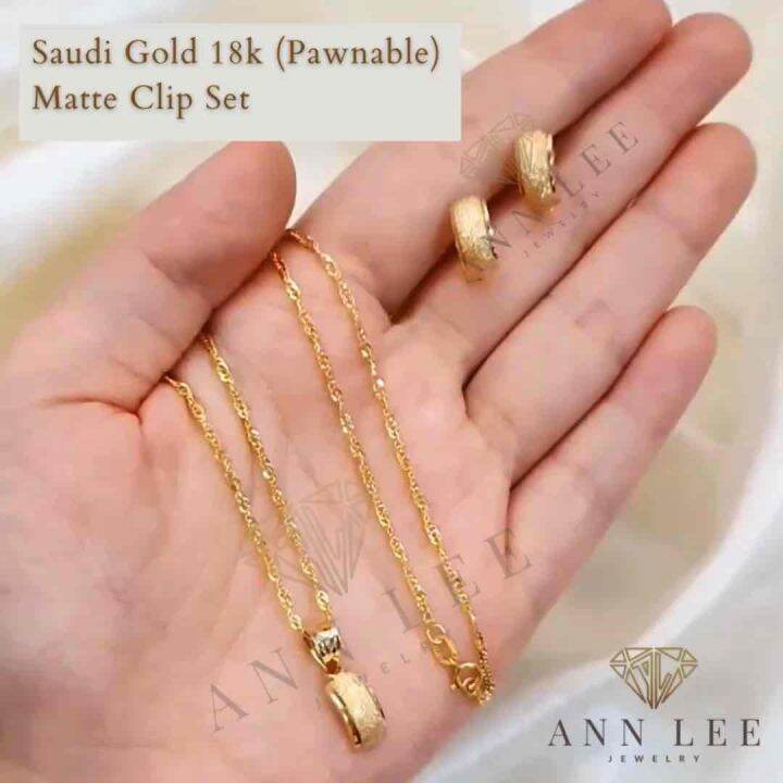 Pawnable Real Saudi Gold K Clip Earrings Lazada Ph