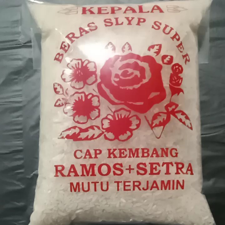 Promo Beras Slyp Super Cap Kembang Ramos Setra Mutu Terjamin 1 Kg