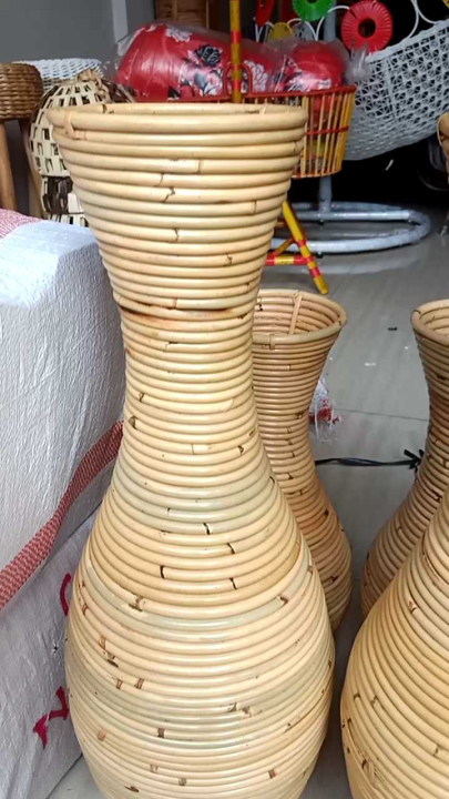 Vas Pot Guci Dari Rotan Tinggi Sangat Cocok Untuk Tempat Bunga Lazada