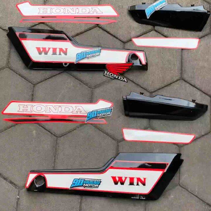 Cover Body Honda Win Warna Hitam Set Striping Tahun Warna