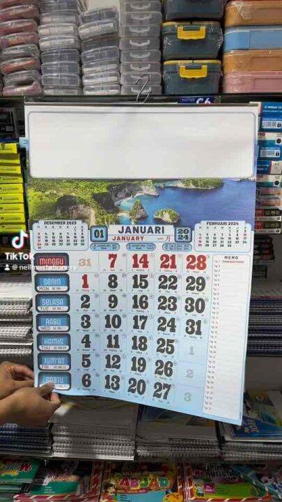 Kalender Dinding Kerja Jumbo Pemandangan Full Warna Lazada Indonesia