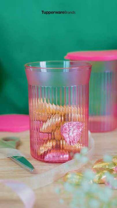 Tupperware Elegant Round 1 630ml Pink Container BPA SAFE Food