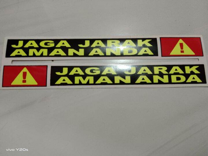 Stiker Jaga Jarak Isi 2 Pcs Lazada Indonesia