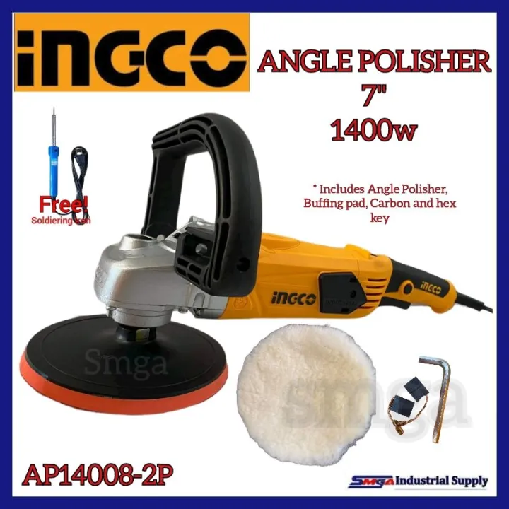 Ingco Electric Angle Polisher Buffing Machine Ap P With Free