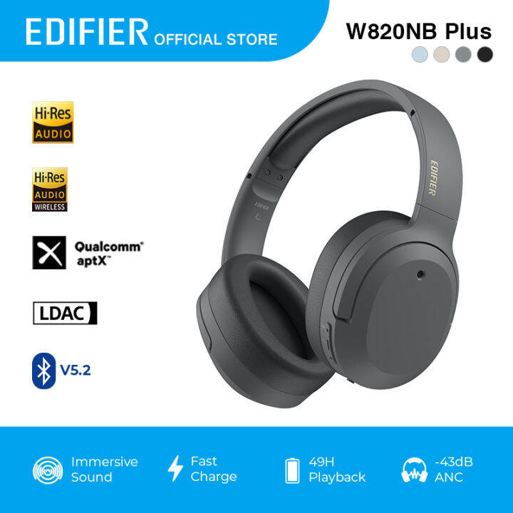 Edifier W820NB Plus Wireless Bluetooth Noise Cancelling Headphones Hi