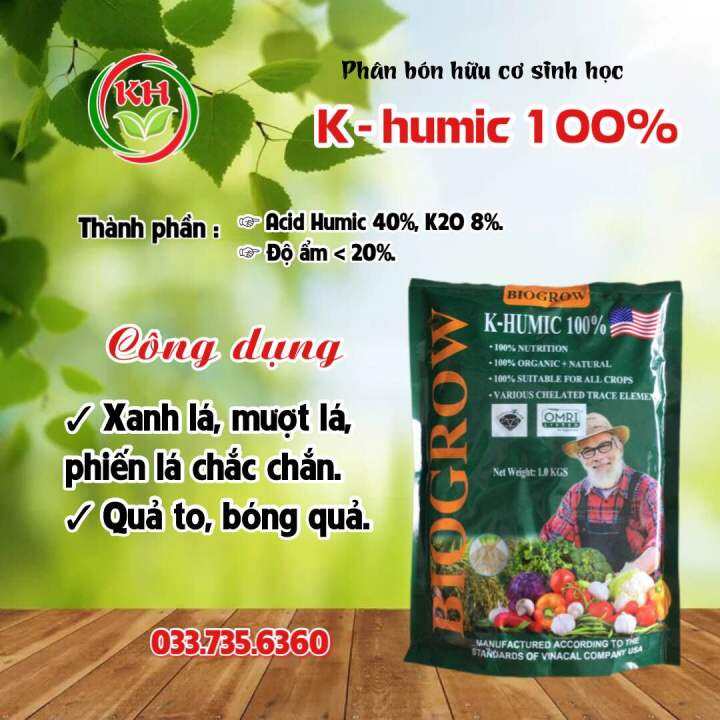 Phân bón hữu cơ sinh học K Humic 100 gói 1kg Lazada vn