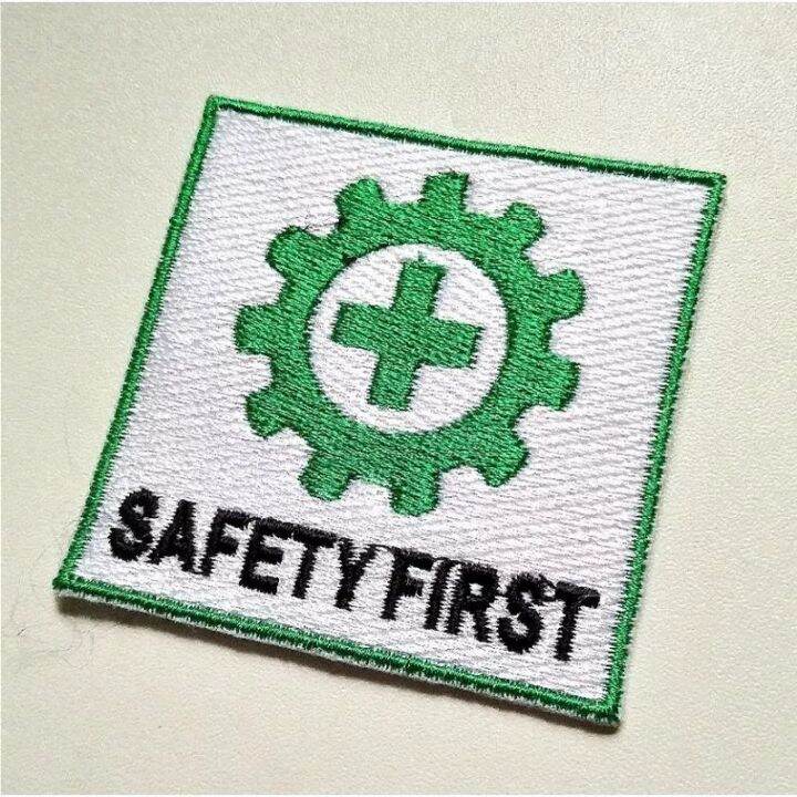 Patch Emblem Bet Badge Bordir Komputer Logo K Safety First Keselamatan