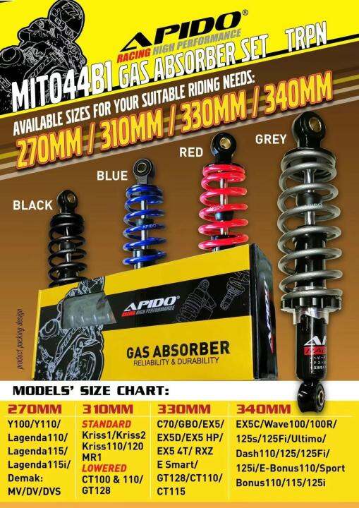 Xracing Mm Mm Apido Adjustable Gas Absorber Ex Dream Class Rxz