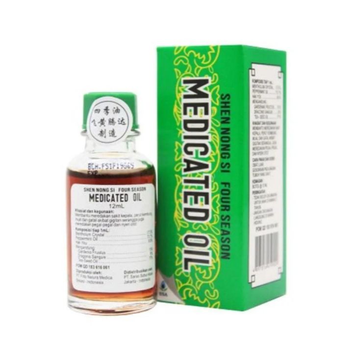 Medicated Oil Ml Four Season Shen Nong Si Se Ci Yu Minyak Angin