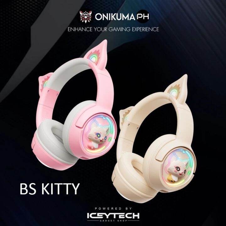 Onikuma B Cat Ear Bluetooth Headphone With Rgb On Side Lazada Ph