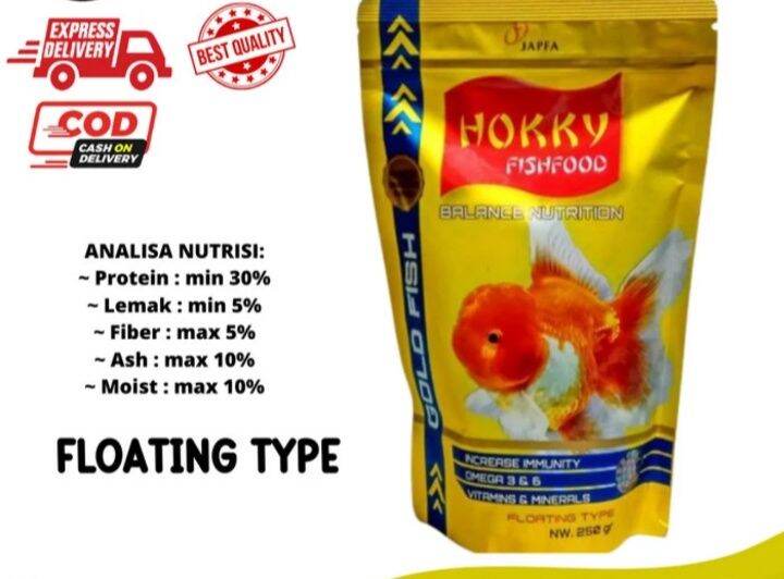 Pakan Ikan Hias Hokky Gold Fish 100 Gr 1 Mm Lazada Indonesia