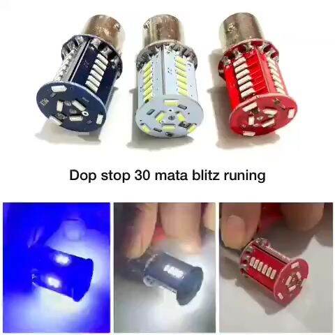 Lampu Led Rem Stop Bayonet Mata Strobo Kedip Mobil Motor Kaki Dc