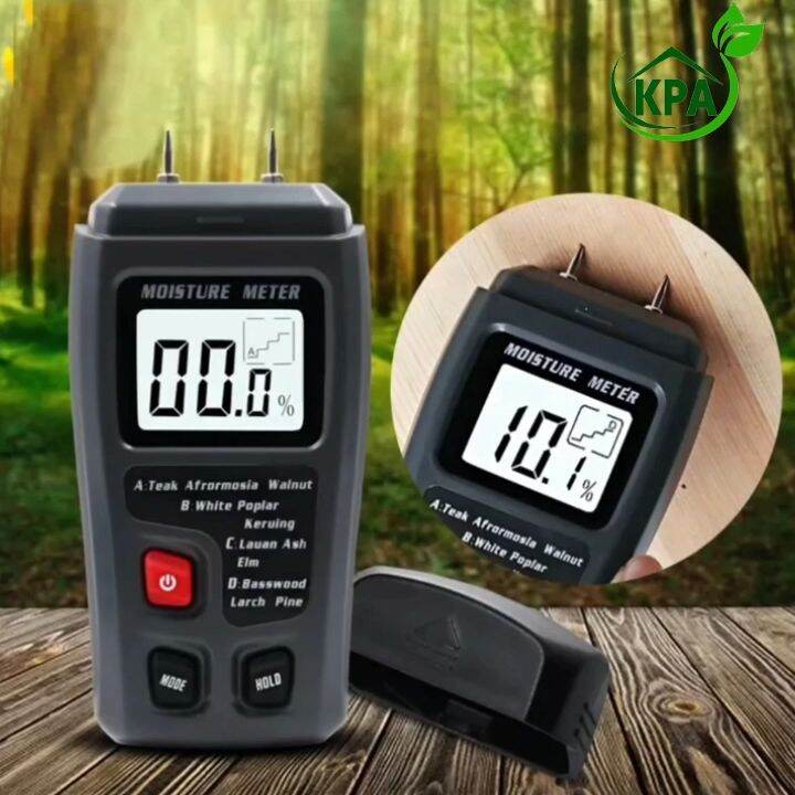 Alat Ukur Kadar Air Kayu Dan Kertas Wood Moisture Meter Digital Mt