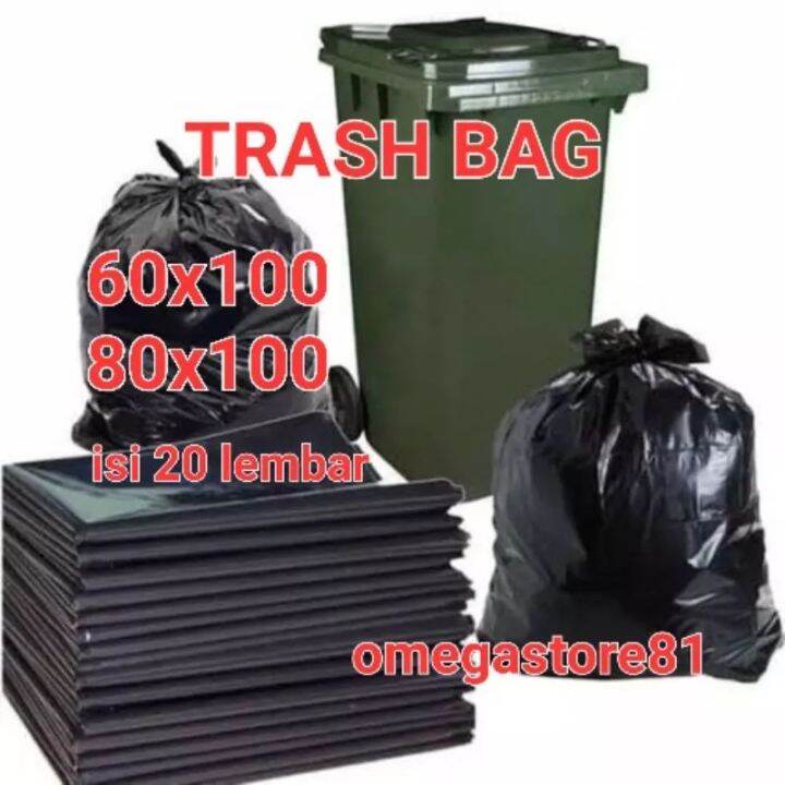 Kantong Sampah Plastik Hitam Besar Trash Bag Ukuran X X Isi