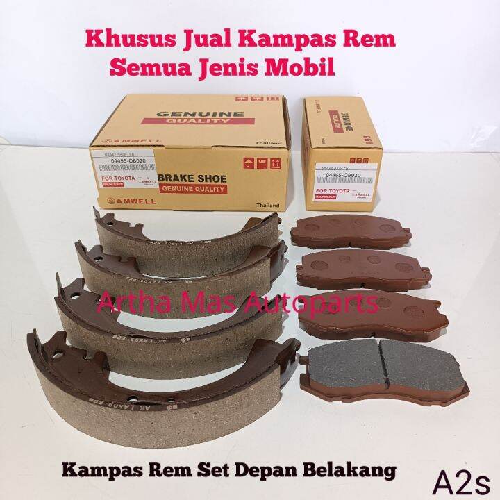 KAMPAS REM SET KIJANG SUPER 5K 7K LAMA KOMPLIT DEPAN BELAKANG KIJANG