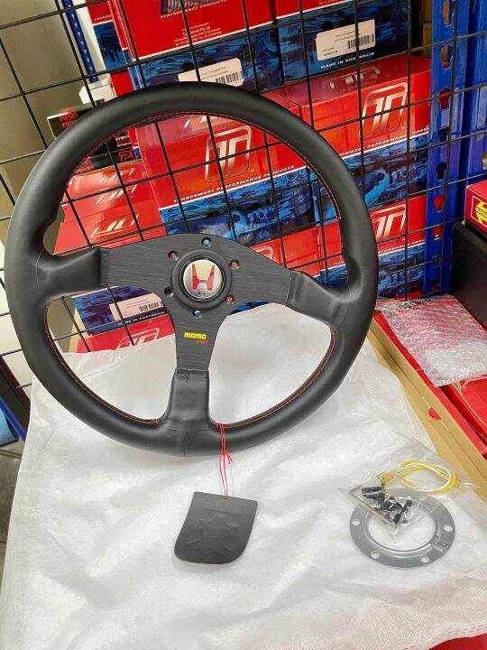 Momo Tuner Steering Wheel Leather High Quality Honda H Logo Monte Carlo