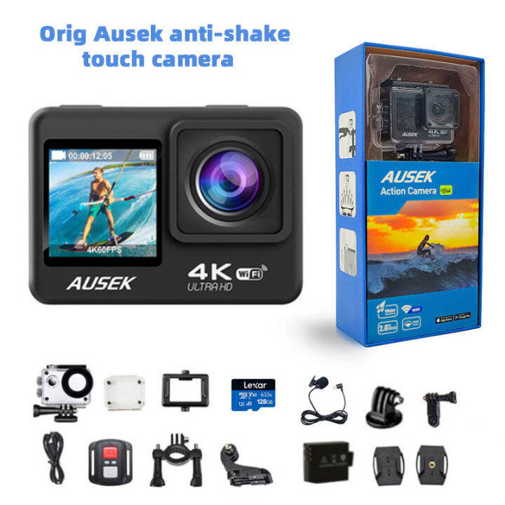 Ausek AT S60TR 4K60FPS Action Camera Ultra High Definition WiFi Dual