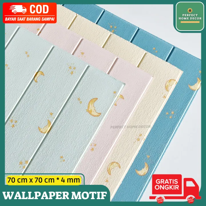 Wallfoam Dinding D X Cm Motif Kayu Wood Foam Dekorasi Kamar