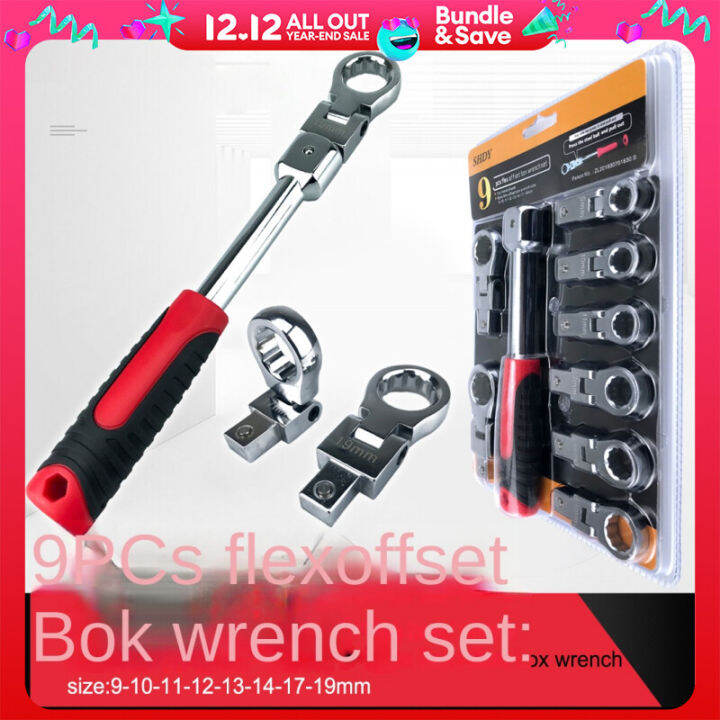 Portable Ratchet Wrench Shaking Spanner Head Interchangeable