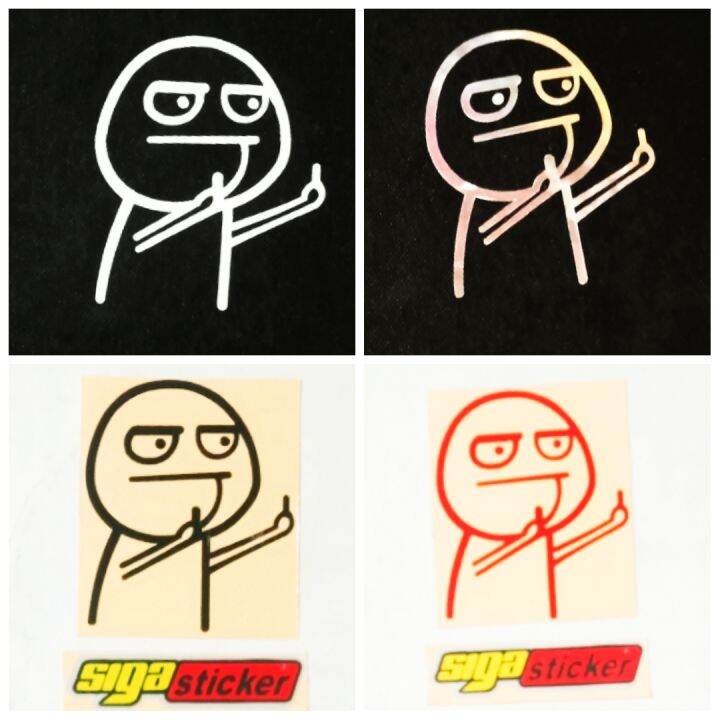 Stiker Middle Finger Pucek Sticker Kartun Animasi Lucu Cutting Lazada