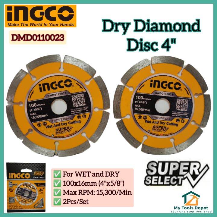 Ingco Dry Diamond Disc 4 Super Select 2pcs Set DMD0110023 Lazada PH