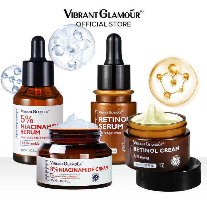 Vibrant Glamour Morning Niacinamide Night Retinol Set Niacinamide