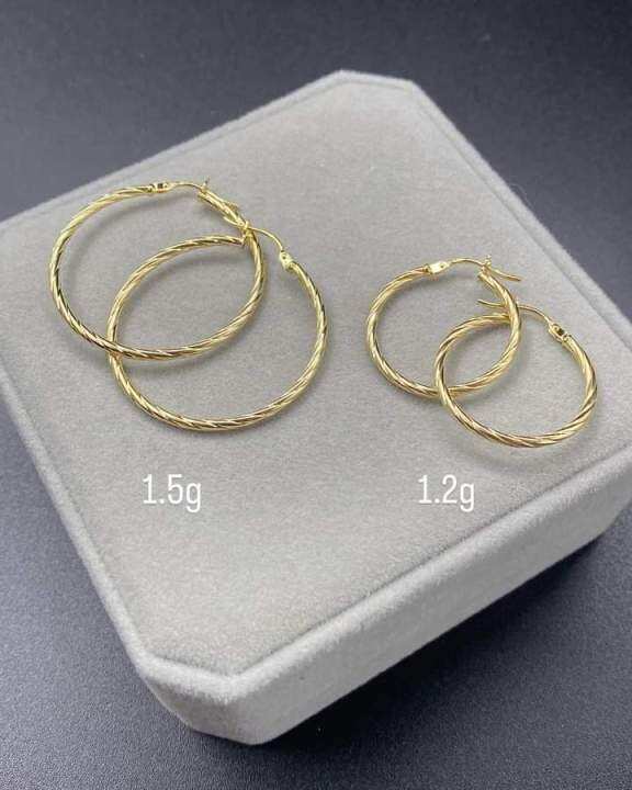 Hoop Earring 18karat Saudi Gold Lazada PH