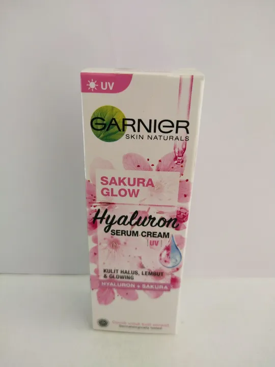 Garnier Sakura Glow Hyaluron Serum Day Cream 20ml UV Yang Menjadikan