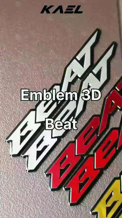 Emblem Logo Honda Beat D Timbul Muncul Satuan Pc Stiker Biru Emas