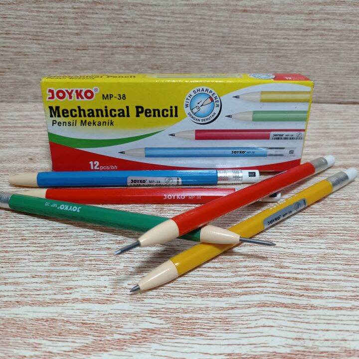 Pensil Mekanik Joyko 2 0 MP 38 Isi 12 Pcs Mata Pensil Besar Lazada