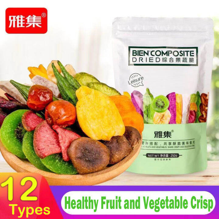 250g Pack 12 Types Fruit And Vegetable Crisp Mix Vegetables Dry