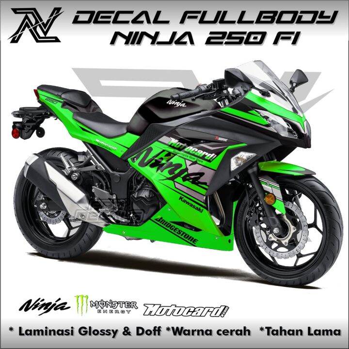 Decal Striping Ninja Fi Full Body Stiker Variasi Motif Motocard