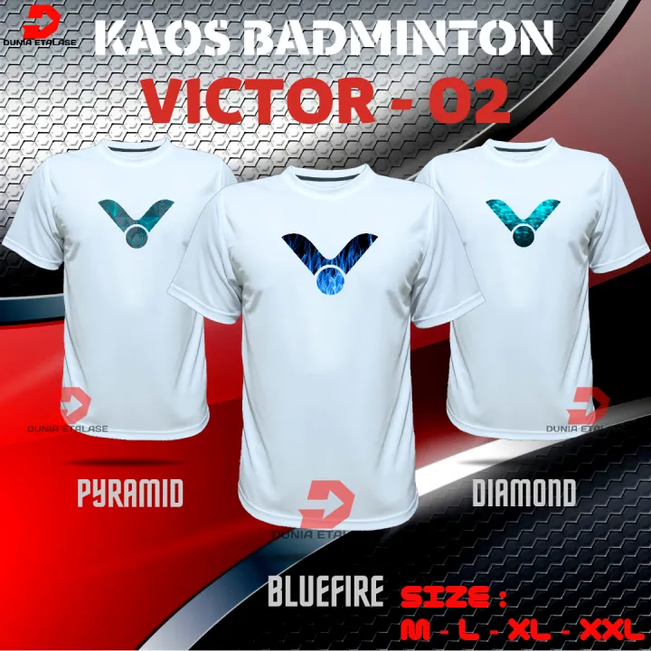 KBVP02 KAOS BADMINTON BAJU BULUTANGKIS VICTOR JERSEY PREMIUM SABLON