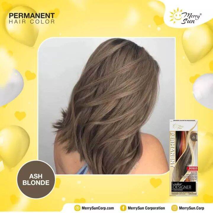 Merry Sun Permanent Hair Color Ash Blonde Lazada Ph