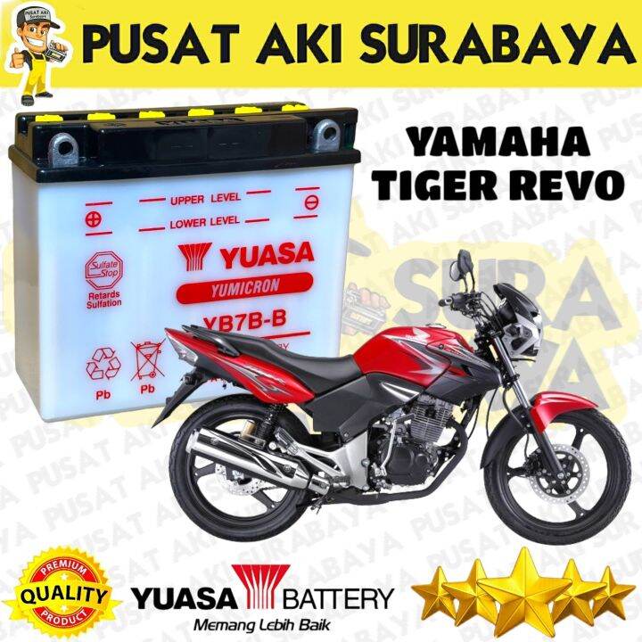 AKI ORIGINAL YUASA YB7B B GARANSI ACUU ASLI MOTOR HONDA TIGER REVO