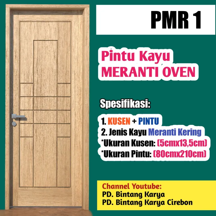 Kusen Dan Pintu Kayu Meranti Oven X Pmr Lazada Indonesia