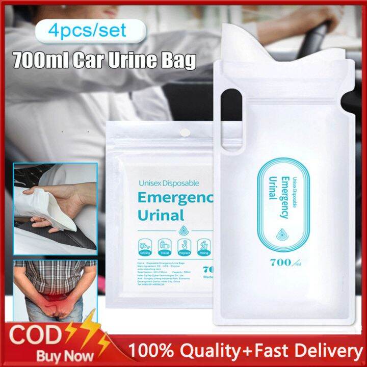 In Stock High Quality4PCS 700ml Emergency Portable Car Urine Bag