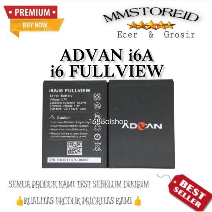 MM Baterai Battery Batre Advan I6A Baterai Original Advan I6A Full