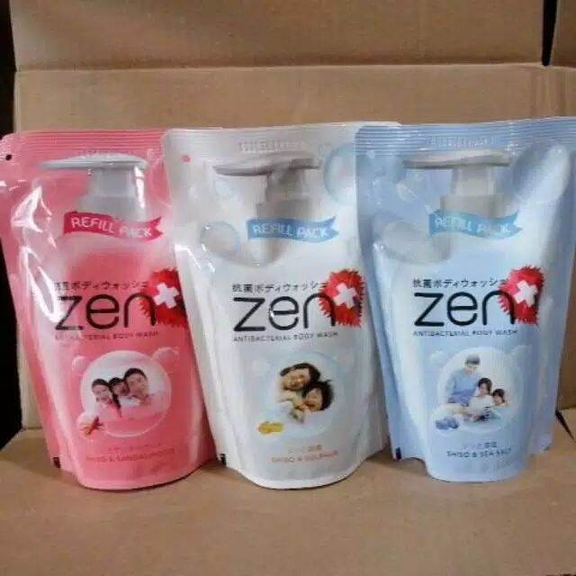 Zen Sabun Mandi Cair Refill 400 Ml Antibacterial Body Wash 400 Ml