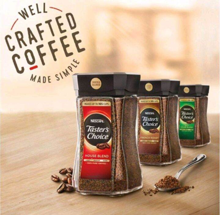 Nescafe Taster s Choice เนสกาแฟเทสเตอรชอยส ขวด 198g มใหเลอก 3