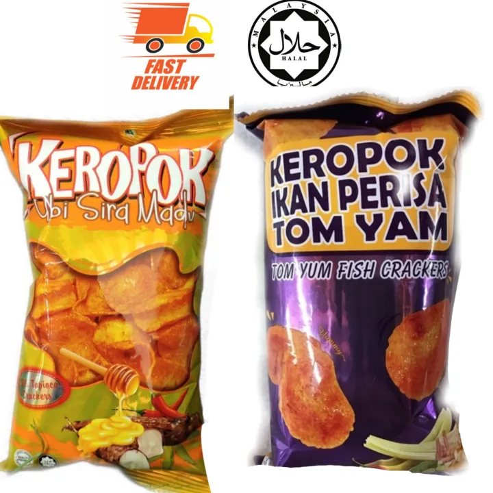 Cap Menara Keropok Tomyam Ubi Sira Madu G Halal Lazada