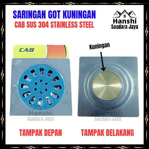 Saringan Got Stainless CAB SUS 304 Tebal Anti Hewan Kuningan Floor