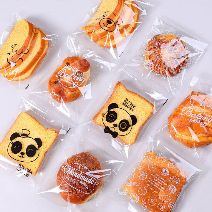 Pcs Plastic Bread Packaging Bag Self Adhesive Food Packing Bags Diy