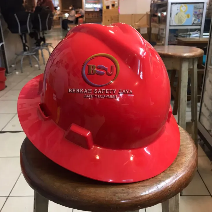 Helm Safety Proyek Msa Full Brim Lokal Sni Helem Proyek Safety Bulat