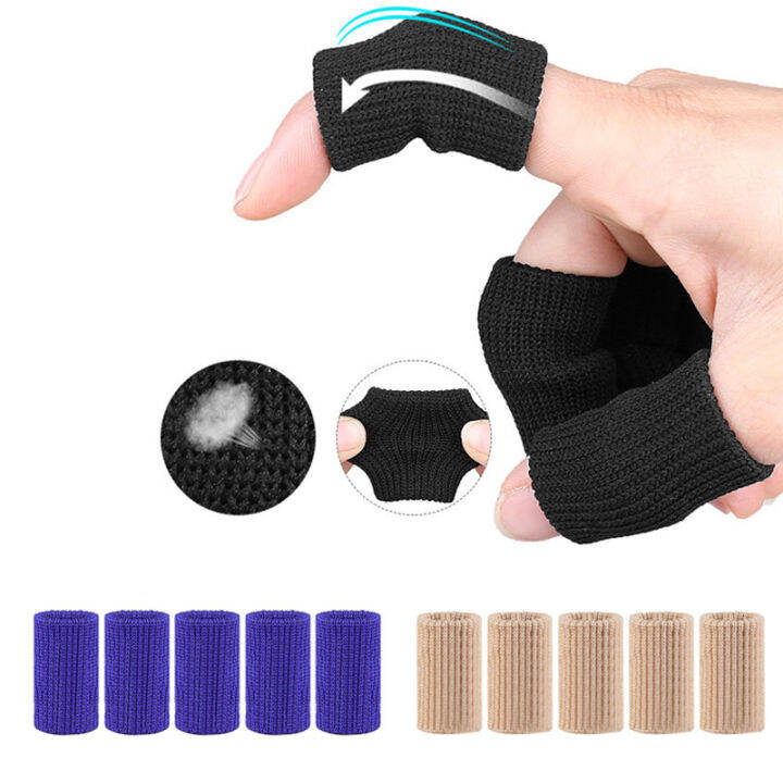 10Pcs Stretchy Finger Protector Sleeve Professional Sport Finger Guard