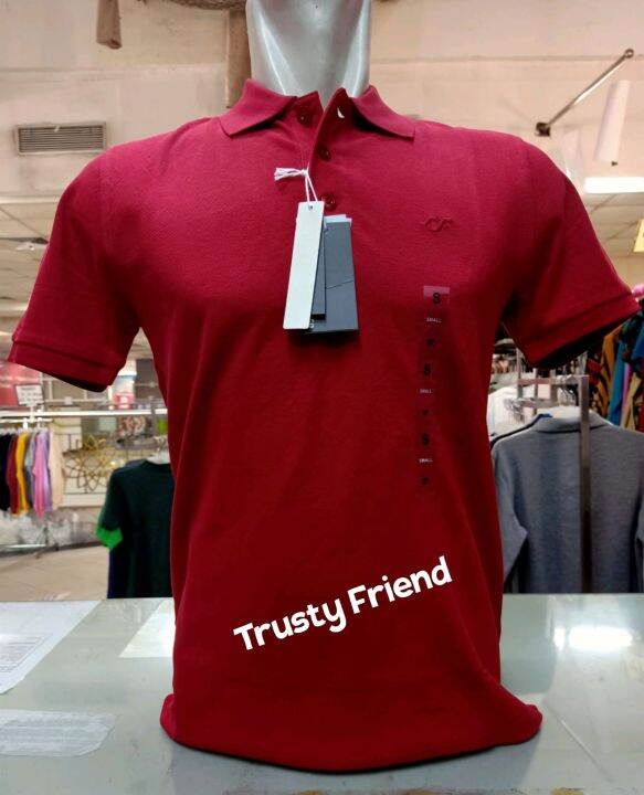 Country Fiesta Kaos Kerah Dijamin Cf Warna Merah Polos Lazada